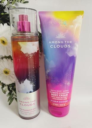 Набор мист + крем для тела among the clouds от bath and body works