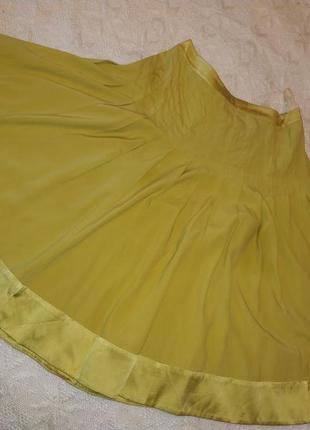 Роскошная шелковая юбка в складочку клеш 95% silk m5 фото