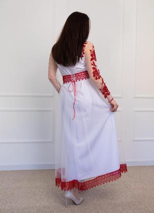 Вишите біле плаття / вишиванки / сукні / сорочки / блузки5 фото