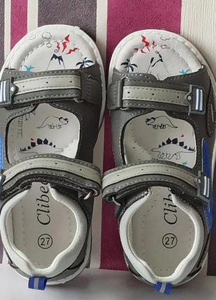 Открытые ортопедические босоножки сандали 721 клиби clibee летняя обувь для мальчика р.27,28,30,315 фото
