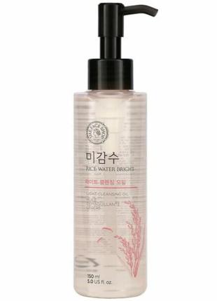 Гідрофільна олія rice water bright light cleansing oil the face shop.