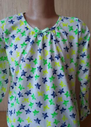Пижама детская для девочки звездочки на 4-5 лет2 фото