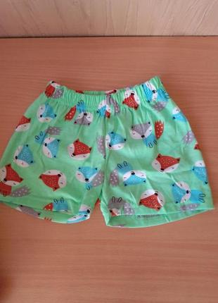 Піжама для дівчинки лисичка з шортами на 4-6 років3 фото