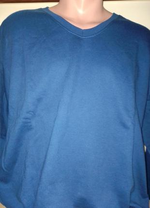 Кофта чоловіча синя з начосом реглан  48 ,50 ,52,54-58 розмір2 фото