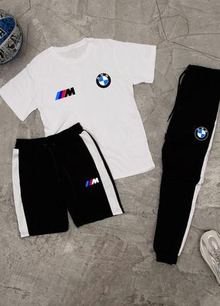 Шорти + футболка! базовий, спортивний костюм, літній комплект bmw motorsport