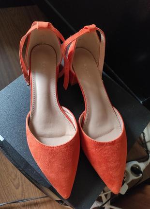 Туфли оранжевого цвета3 фото
