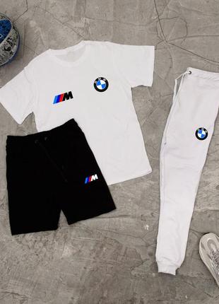 Шорти + футболка! базовий, спортивний костюм, літній комплект bmw motorsport