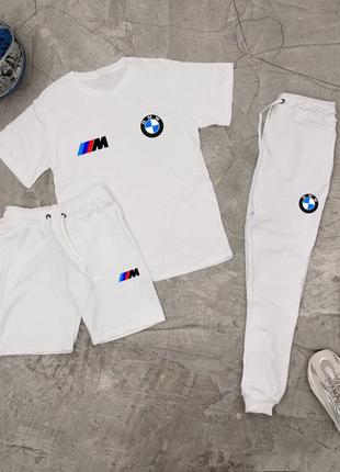 Шорти + футболка! базовий, спортивний костюм, літній комплект bmw motorsport