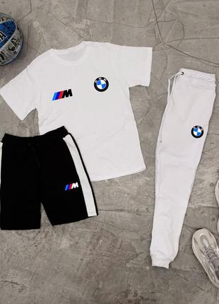 Шорти + футболка! базовий, спортивний костюм, літній комплект bmw motorsport