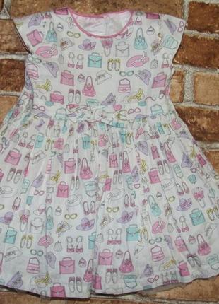 Платье сток 18-23 мес верх хб пышно девочке 1 - 2 года