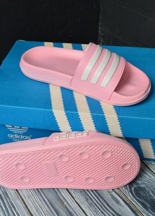 Стильні шльопанці,шльопки,капці адідас жіночі рожеві adidas літні,на літо 2023-20249 фото