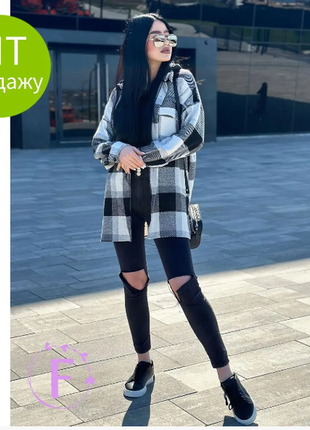 ❤️сорочка в клітинку оверсайз❤️42-44	46-48	 50-52