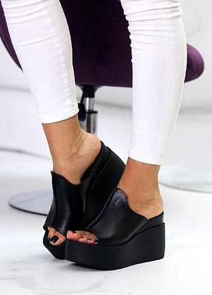 Стильные кожаные женские сабо на платформе ""tasty""" в наличии и под отшив💙💛🏆