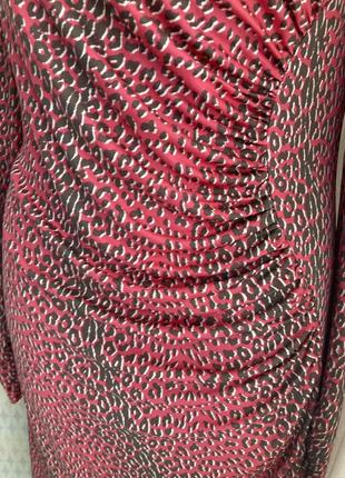 L.k. bennett шелковое платье принт леопард размер m-l8 фото
