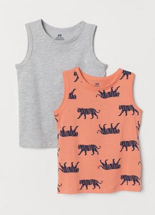 Майка, майки, маєчки комплект 2шт для хлопчика h&m оригінал