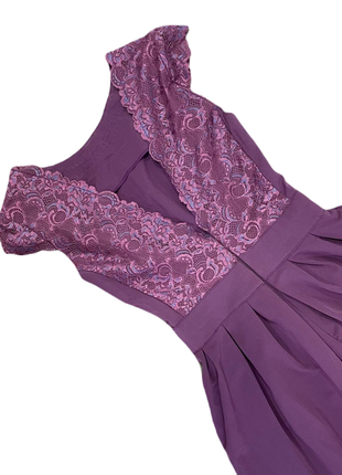 Жіноча сукня фіолетового/бузкового кольору з вирізом у новому стані ручної роботи3 фото