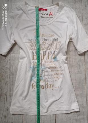 Женская удлиненная футболка белого цвета в идеальном состоянии leah6 фото