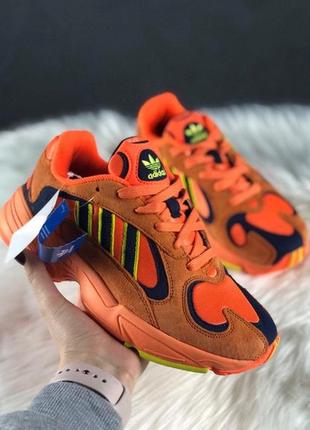 Яскраві стильні жіночі кросівки adidas yung 1 hi res orange.