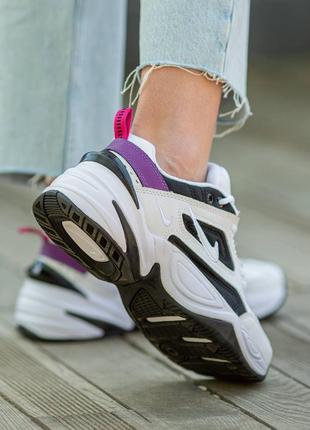 Женские кроссовки nike m2k tekno white\black\pink#найк6 фото