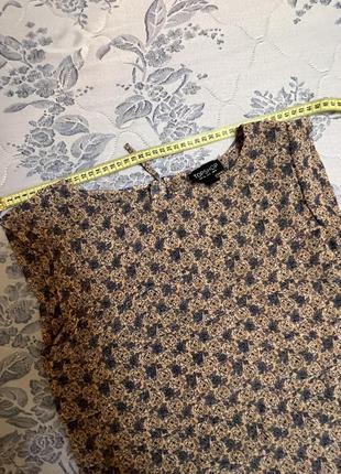 Шифоновая блуза с ярусами в принт лёгкая топ2 фото