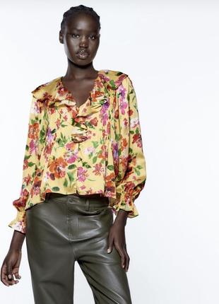 Блуза цветочный принт 3