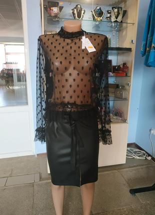 Шикарная блуза в горох