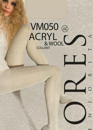 Фантазійні акрилові колготки lores "um050" acryl & wool