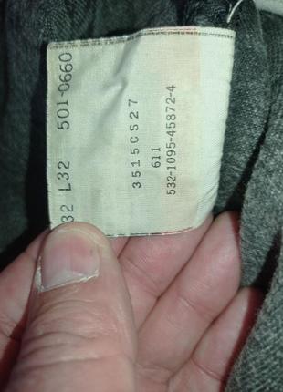 Джинсы levis 501 32/32 ( made in usa ) винтаж 1980 -90 х годов4 фото