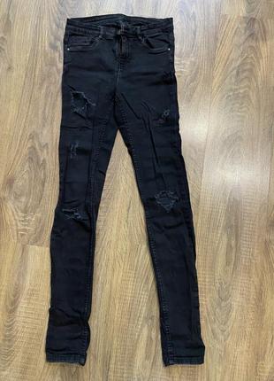 Черные джинсы skinny zara
