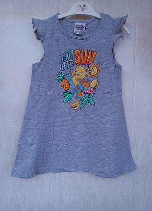 Туніка, подовжена футболка з принтом