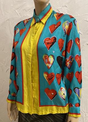 Эксклюзивная шелковая блузка винтаж 90-х1 фото