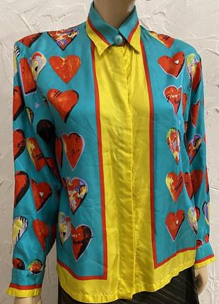 Эксклюзивная шелковая блузка винтаж 90-х2 фото