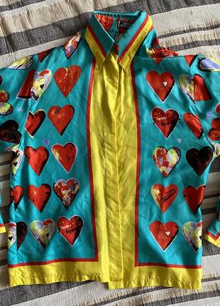 Эксклюзивная шелковая блузка винтаж 90-х10 фото