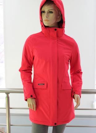 Удлиненная женская куртка/ветровка high experience красного цвета (размер 2xl)2 фото