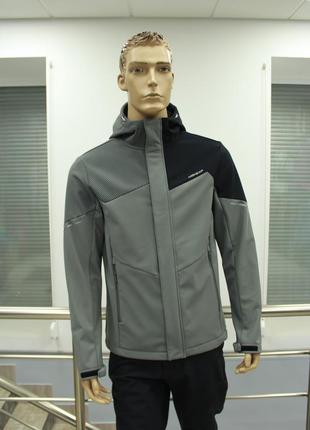 Куртка мужская high experience windstopper серо-черная