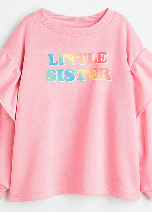 Свитшот для девочки с оборочками h&m.