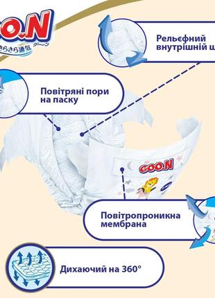 Підгузки premium soft для новонароджених до 5 кг goo.n, розмір 1(nb)7 фото