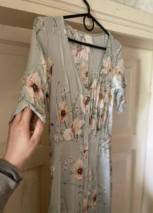 Миди платье с весенним цветочным принтом от h&m5 фото