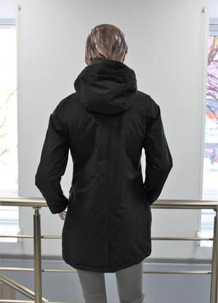 Подовжена жіноча куртка/ветровка high experience чорного кольору (розміри 4xl, 5xl, 6xl)7 фото