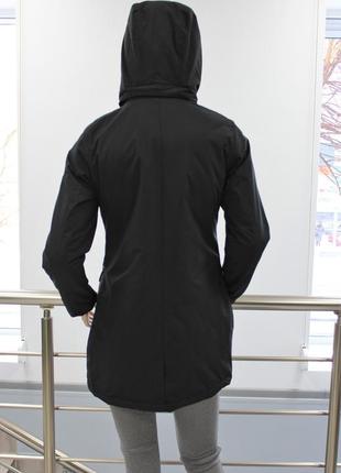 Подовжена жіноча куртка/ветровка high experience чорного кольору (розміри 4xl, 5xl, 6xl)6 фото
