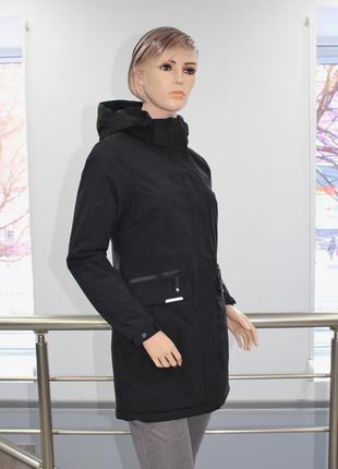Подовжена жіноча куртка/ветровка high experience чорного кольору (розміри 4xl, 5xl, 6xl)4 фото