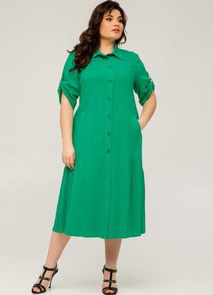 Платье летнее светлана зелёного цвета4 фото