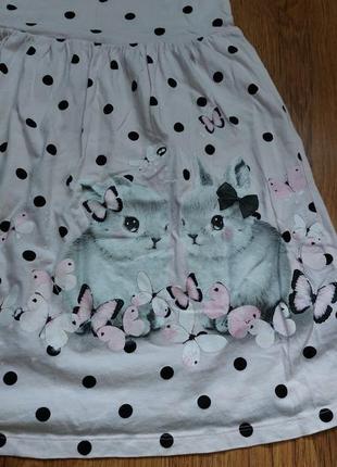 Літнє плаття h&m "кролики" 8-10 рокіа2 фото