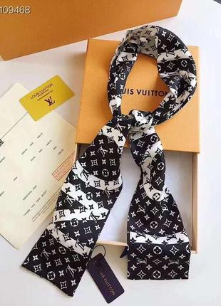 Шелковая лента твилли в стиле louis vuitton