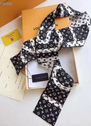 Шелковая лента твилли в стиле louis vuitton