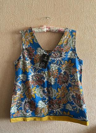 Дуже красива і яскрава літня блуза- майка cerulean