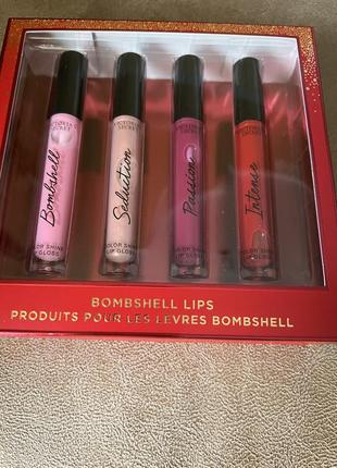 Подарочный набор блесков victoria's secret bombshell lips gift set2 фото