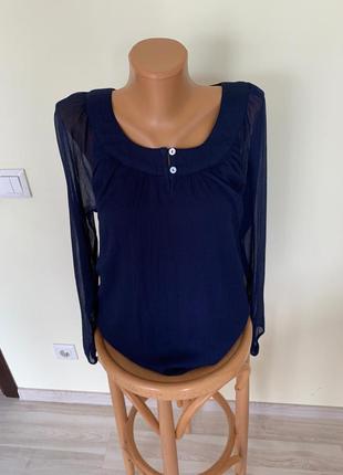 Блуза синяя двойная street one