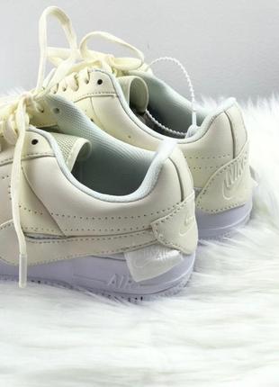 Шкіряні жіночі кросівки nike air force 1 jester white.5 фото