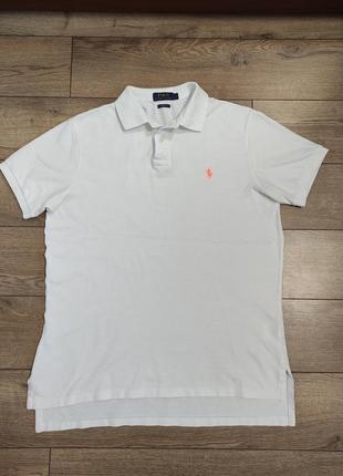 Polo ralph lauren біле 48 р. l чоловіче поло футболка сорочка біла